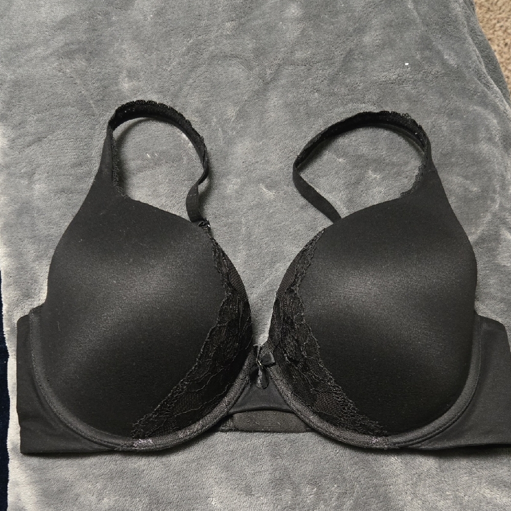 Victoria's Secret Black Perfect Shape With Lace Detail Bra